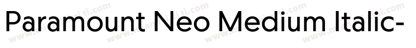 Paramount Neo Medium Italic字体转换